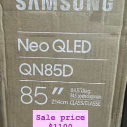 SAMSUNG 85-Inch Class Neo QLED 4K QN85D Series Neo Quantum HDR, Dolby Atmos, Object Tracking Sound, Motion Xcelerator Turbo+, Gaming Hub, Smart TV wit