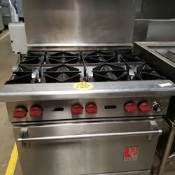 Used Wolf 36"L Range With 6-Burners And Standard Oven Natural Gas
