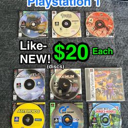 $20 Like-NEW Playstation 1 Games
