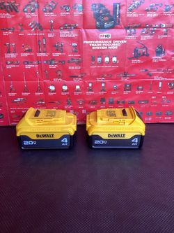 DEWALT 20V MAX LITHIUM-ION 4 AH BATTERY