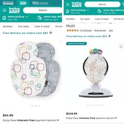 4moms® mamaRoo®4 Plush Multi-Motion™ Baby Swing in Multi and Newborn Reversible Insert