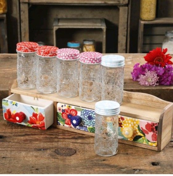 The pioneer woman 3 drawer spice rack with jars