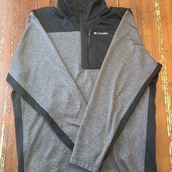 Columbia Gray & Black Performance Half-Zip Pullover