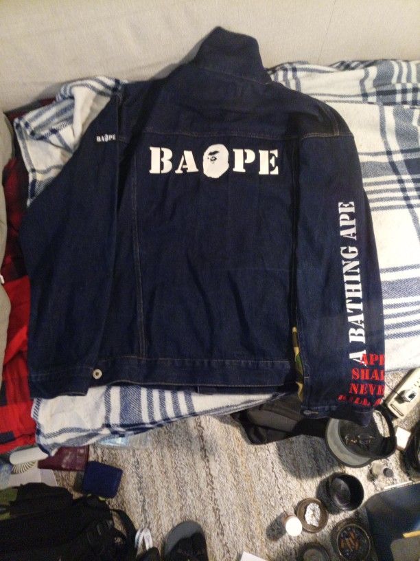 BAPE Multi Motif Loose Fit Denim Jacket