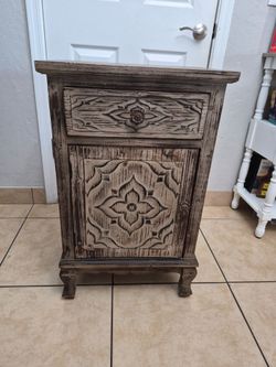 Rustic Wood Nightstand