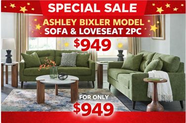 New Ashley Bixler model 2pc sofa loveseat special