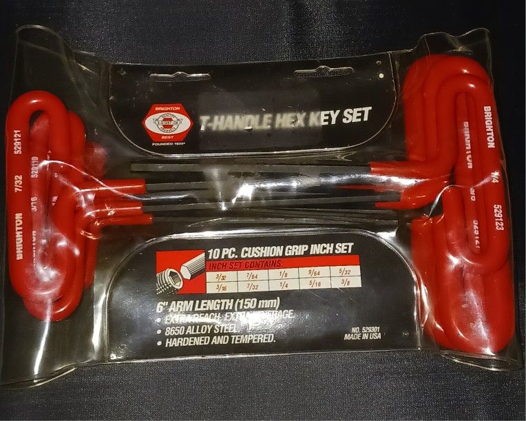 Brighton Best 10pc. T-handle hex key set
