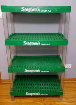 Vintage Seagrams Ginger Ale and Pepsi Plastic 4 Tier Store Display Shelf Racks Rare