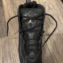 Air Jordan Men True Flight Black Metallic Gold Black White Size 7