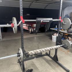 Squat Rack And Weights