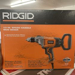  RIDGID 9 Amp Corded 1/2 in. Spade Handle Mud Mixer
