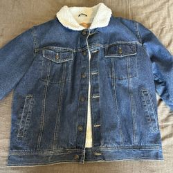 Denim/Jean Sherpa Jacket