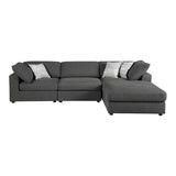 Serene 4-Piece Upholstered Modular Sectional Charcoal

