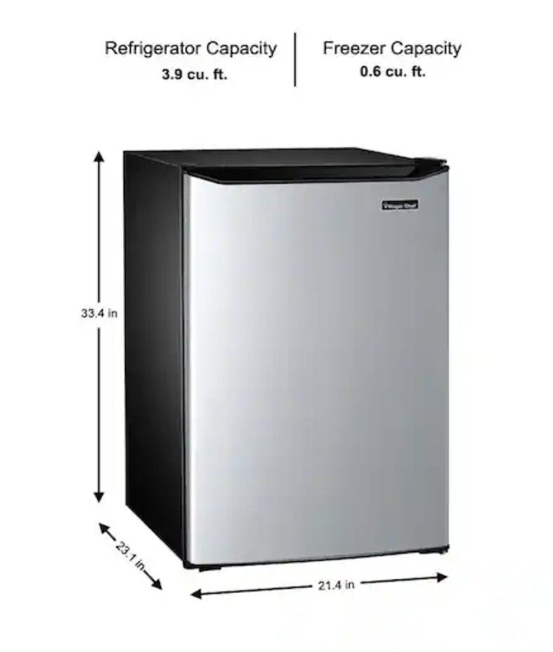 4.5 cu. ft. Mini Fridge with True Freezer in Stainless