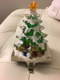 Christmas Tree Stocking Holder Lights Up