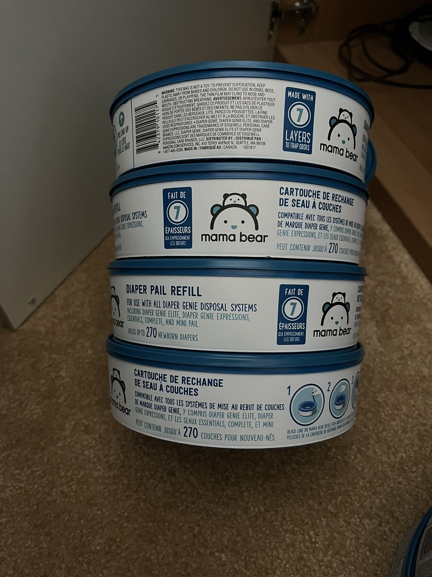 Diaper Pail Refill (8 Refills)