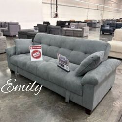 Gorgeous Gray Adjustable Sofa With Hidden Storage + USB Ports