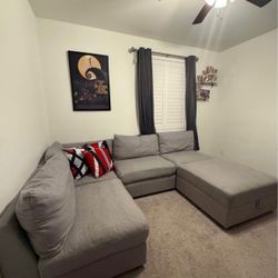 Couch with Storage Ottoman