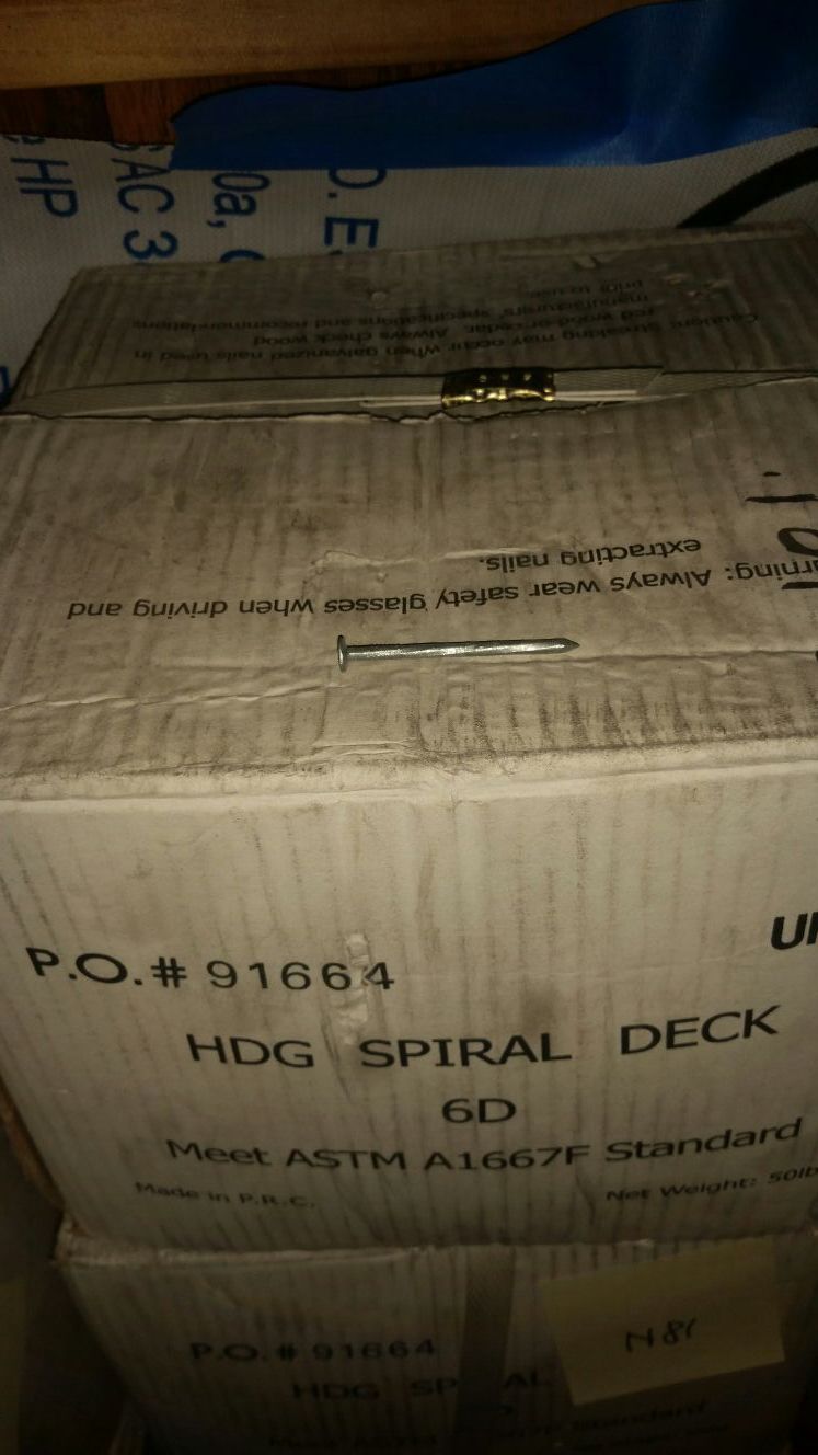 Deck spiral nails 50lb