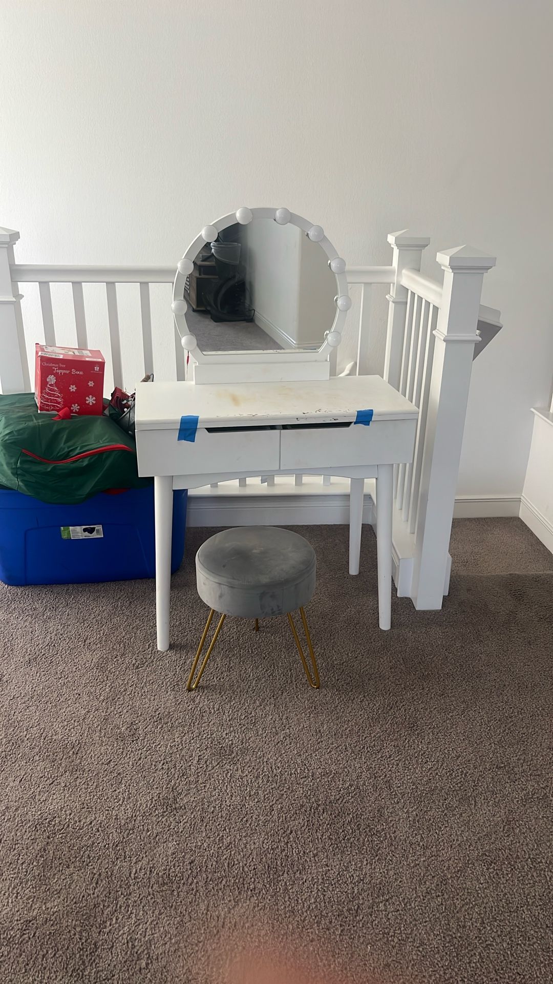 White Vanity Desk