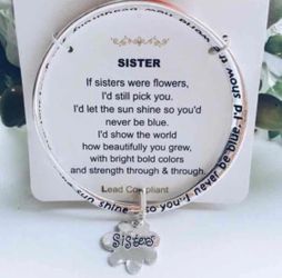 Sister charm bracelet