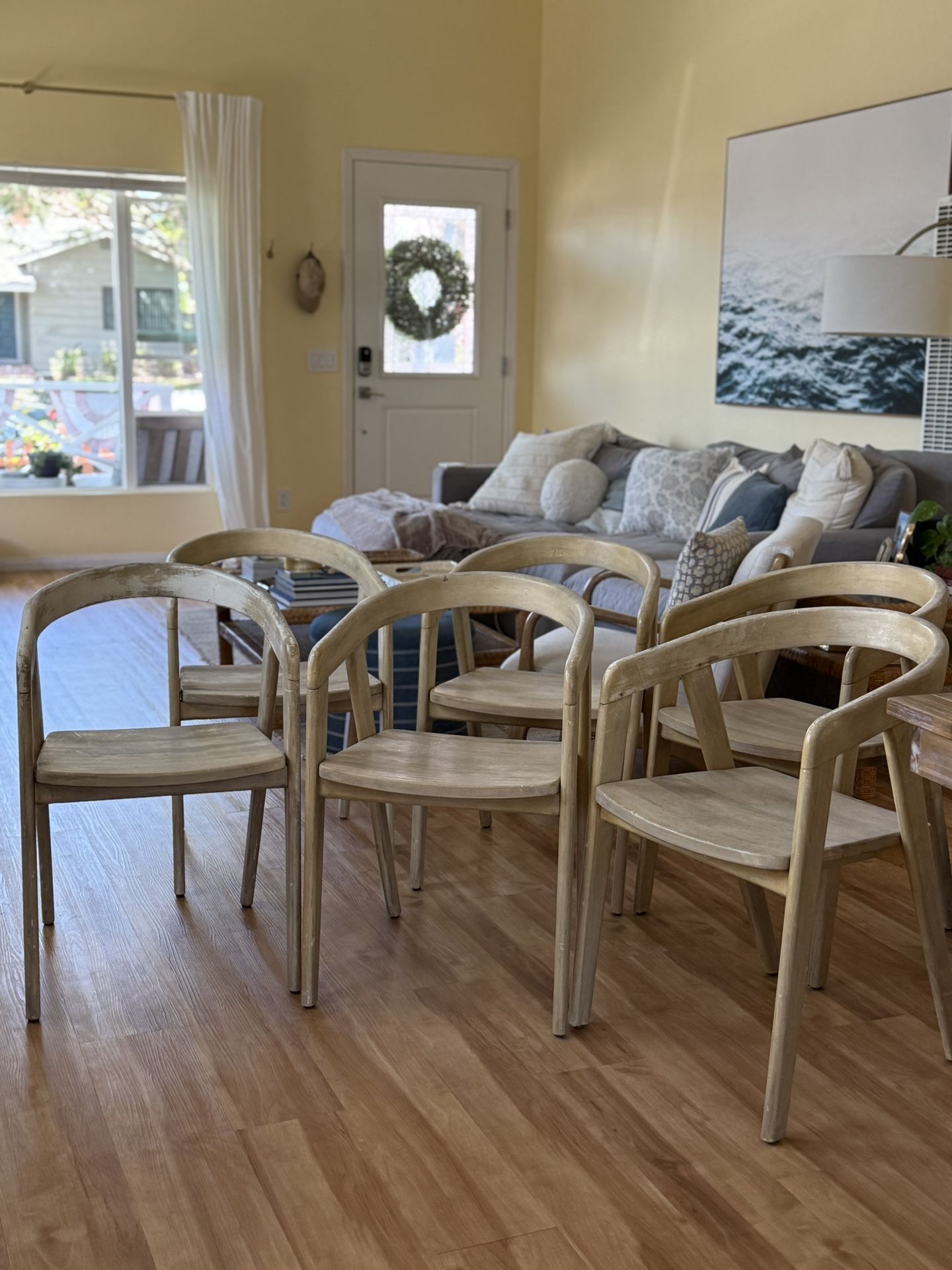 6 Solid Wood Chairs