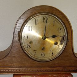 Vintage Haller Foreign Napoleon Hat Mantle Clock Art Deco , Includes key,  Nothing Happens When I Wind It 