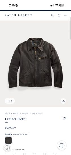 RL Leather Jacket Men’s XXL