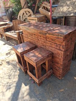 Patio garden rustic set