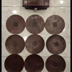 Mercier Leather  12pcs Coaster Set Ulta Quality - Super Rare