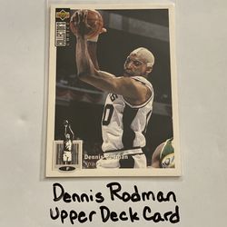 Dennis Rodman San Antonio Spurs Hall of Fame Forward Upper Deck Card. 
