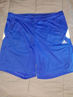 Adidas Men Size Large Blue White Basketball Shorts $25