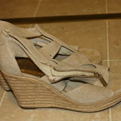 Michael Kors Used Espadrille Sandal Platform Heels