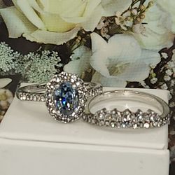 PRECIOUS SET 2 RINGS SIZE 5.5. PRINCESS CROWN STYLE
