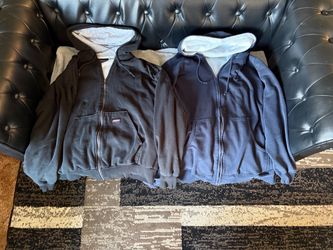 Two Thermal Zip Up Hoodies black one is Dickeys both Extra Large hardly used good condition $15 each