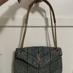 Denim YSL crossbody purse
