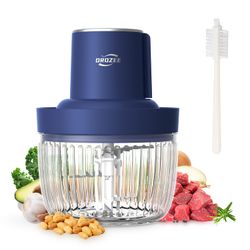 New Orozee 300W 1.8L 8 Cup Glass Bowl Food Processor Retail $19.00