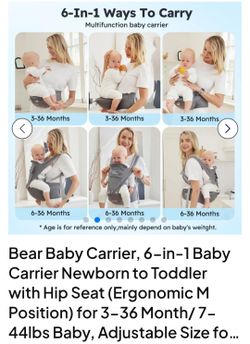 Bear baby carrier
