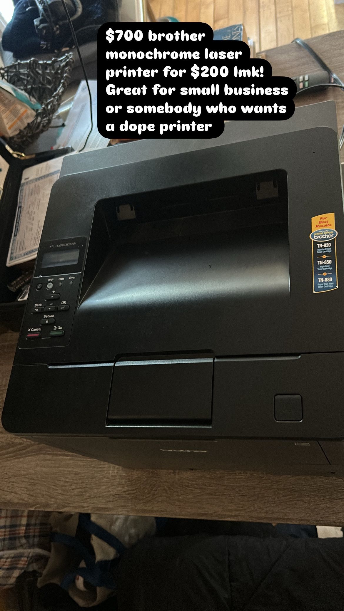 Printer Wireless Brother Monochrome Lazer Printed Scanner