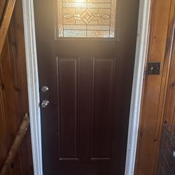 32 Inch Door With Frame Composite Door Swing Into The Right Hand Side