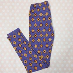 NEW LuLaRoe OS Leggings 2-12 Lilac Diamonds
