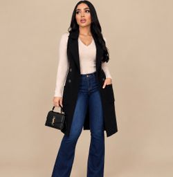 Black cardigan vest (small-large)