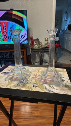 Reduced Vintage Crystal for candle sticks) (Now 20 for both)