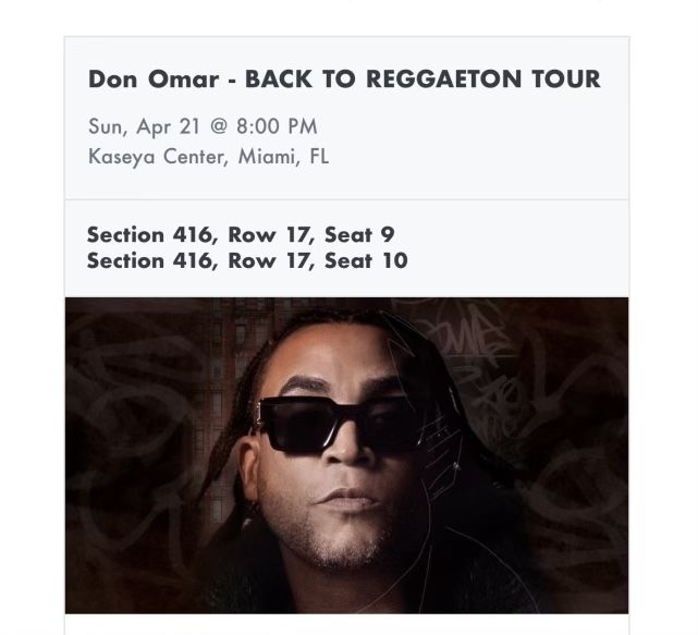 Don Omar Back To Reggaeton Tour- 4/21/24