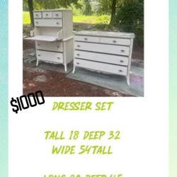 Unique Antique Dresser Set 