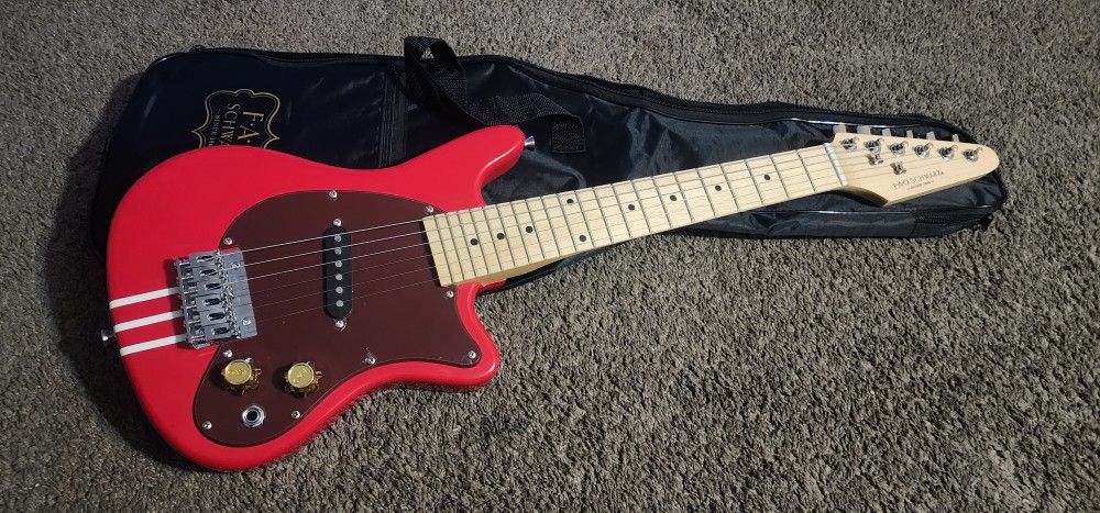 Mini Electric Guitar, Red, Used Only Once