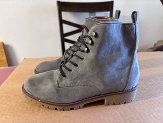 Grey Combat Boots Size 6.5 for Women, Botas Para Mujer Talla 6.5