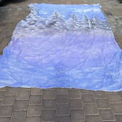 Winter Themed back Drop With Top Rings