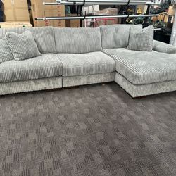 Big Deep Oversized Corduroy Sectional 