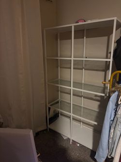 White Open Bookcase Shelving Unit
